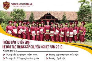 Thông báo tuyển sinh Hệ trung cấp chính quy 2019